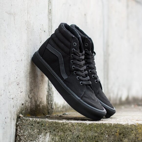 Vans Men's Sk8-Hi Lite (Canvas)Black/Black - Picture 1 of 9